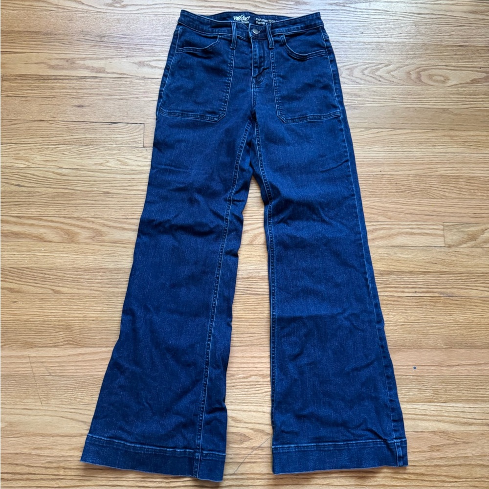 Wild Fable Blue Flare Wide Leg Jeans